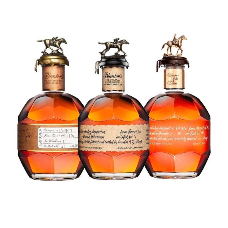 Blanton's Original Single Barrel 700ml, Blanton’s Gold Edition 700ml, Blanton’s Straight From The Barrel 700ml Special