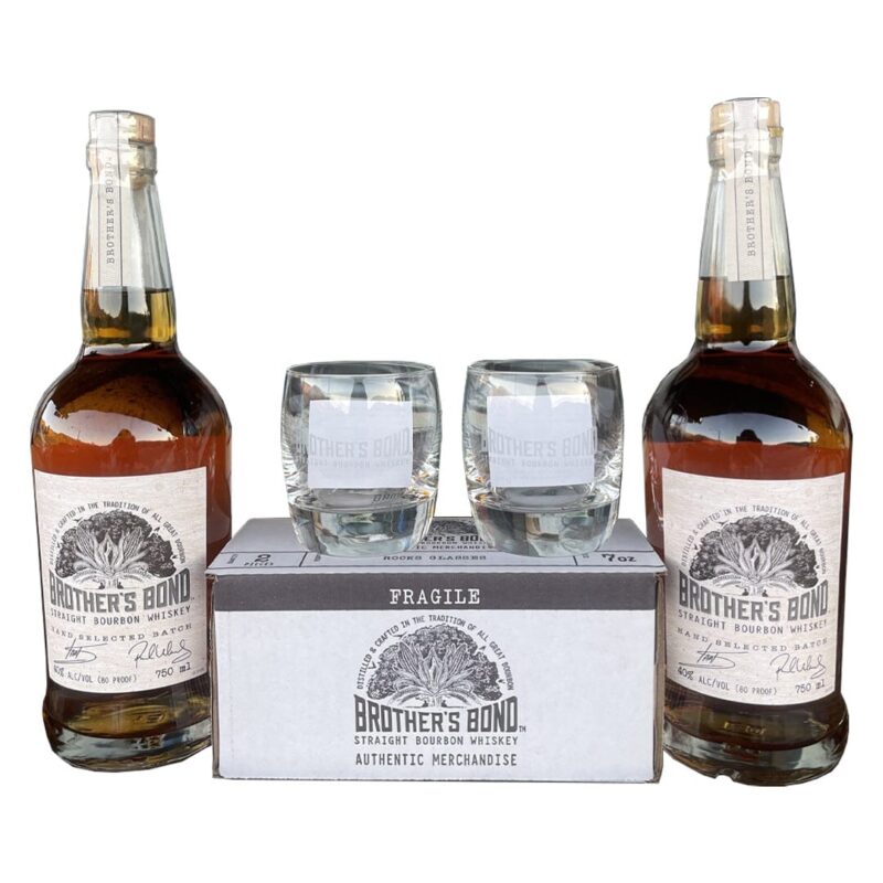 Brother's Bond Bourbon Bundle with Brother's Bond Rocks Glasses