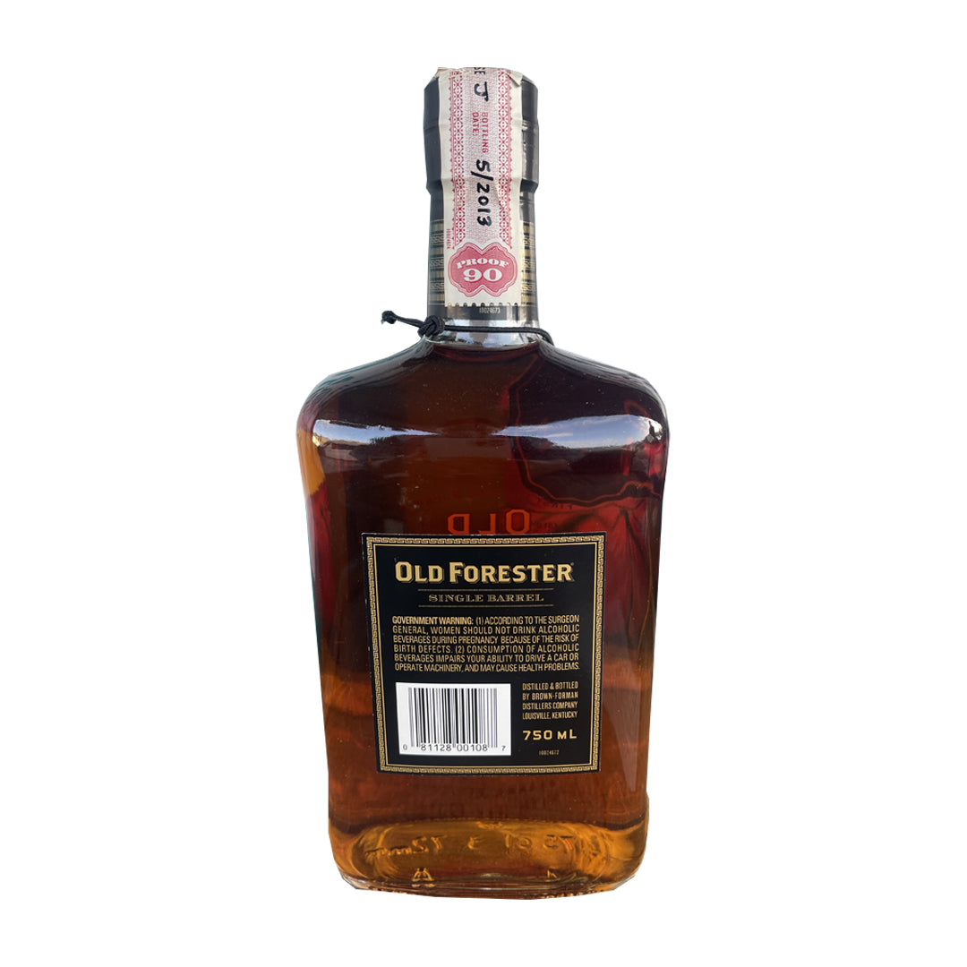 Old Forester 1st Single Barrel produced/selected for Mac Brown (Brown Family) 5/2013 - 90 proof - Image 3