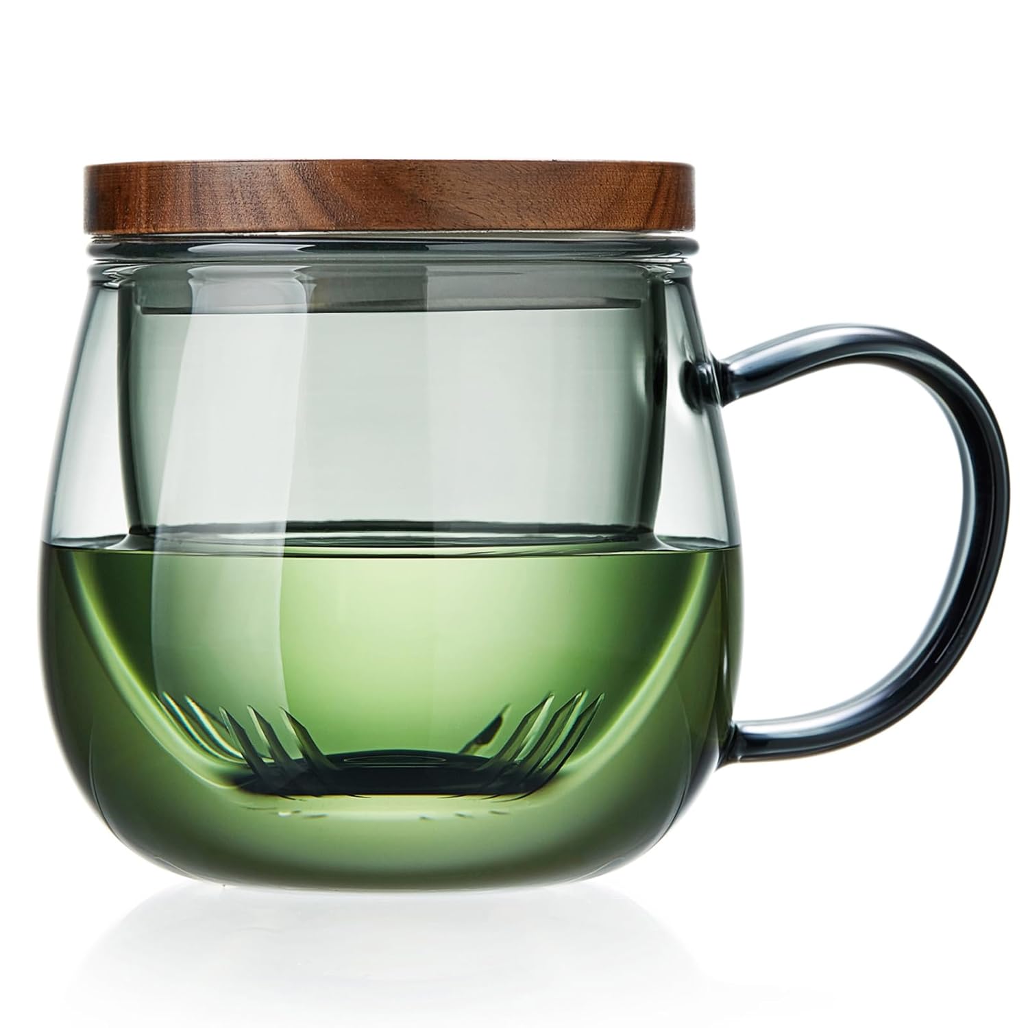 Glass Tea Cup with Infuser and Lid