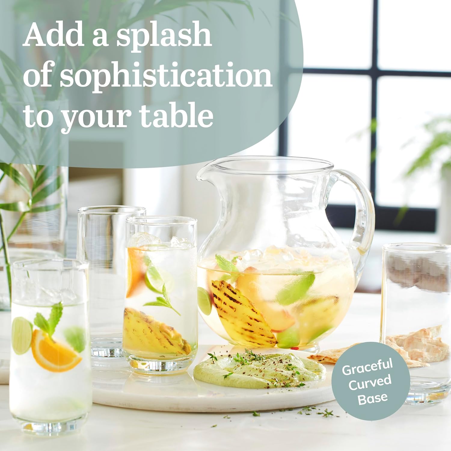 Libbey Ascent Tumbler and Rocks Drinking Glasses Set of 16