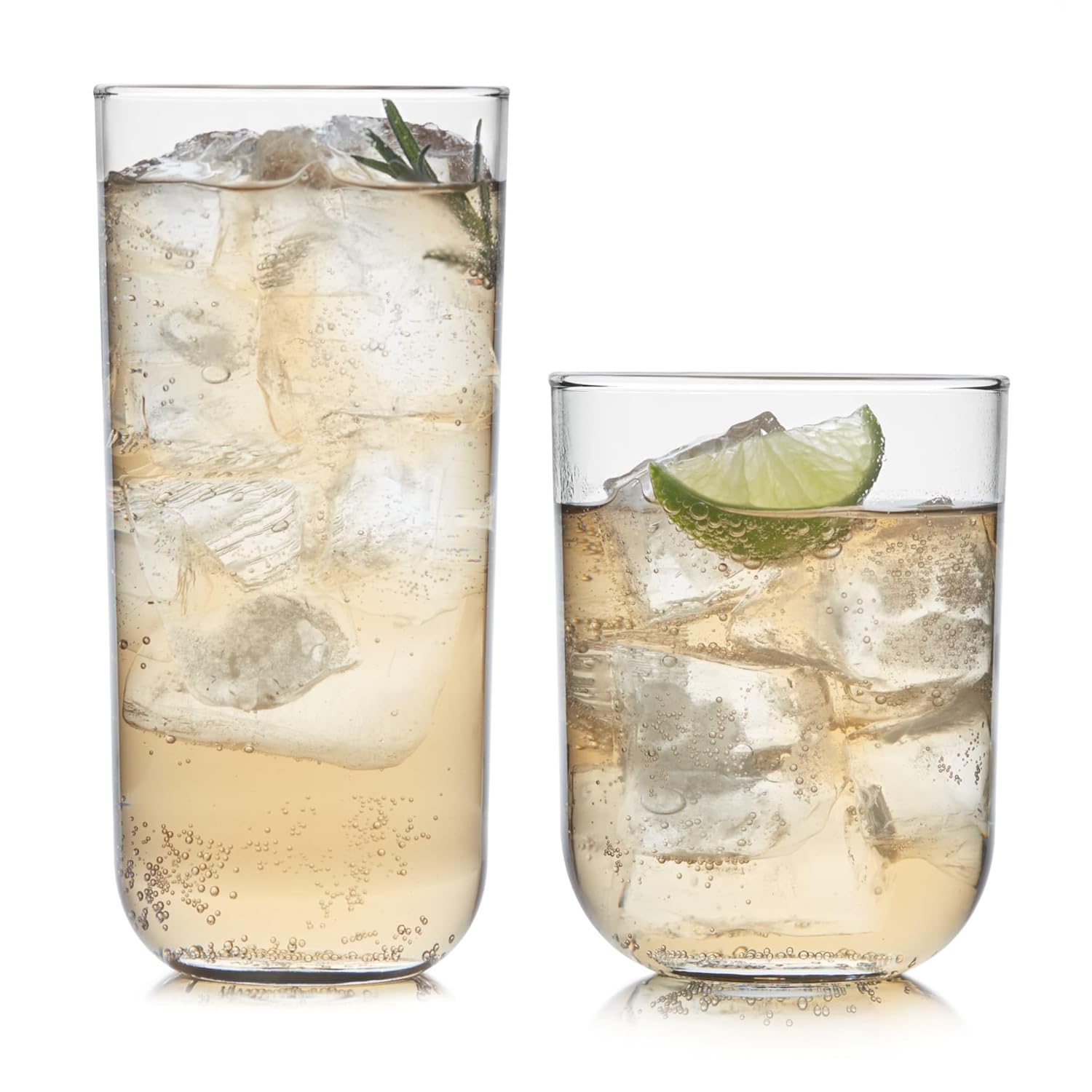 Libbey Ascent Tumbler and Rocks Drinking Glasses Set of 16