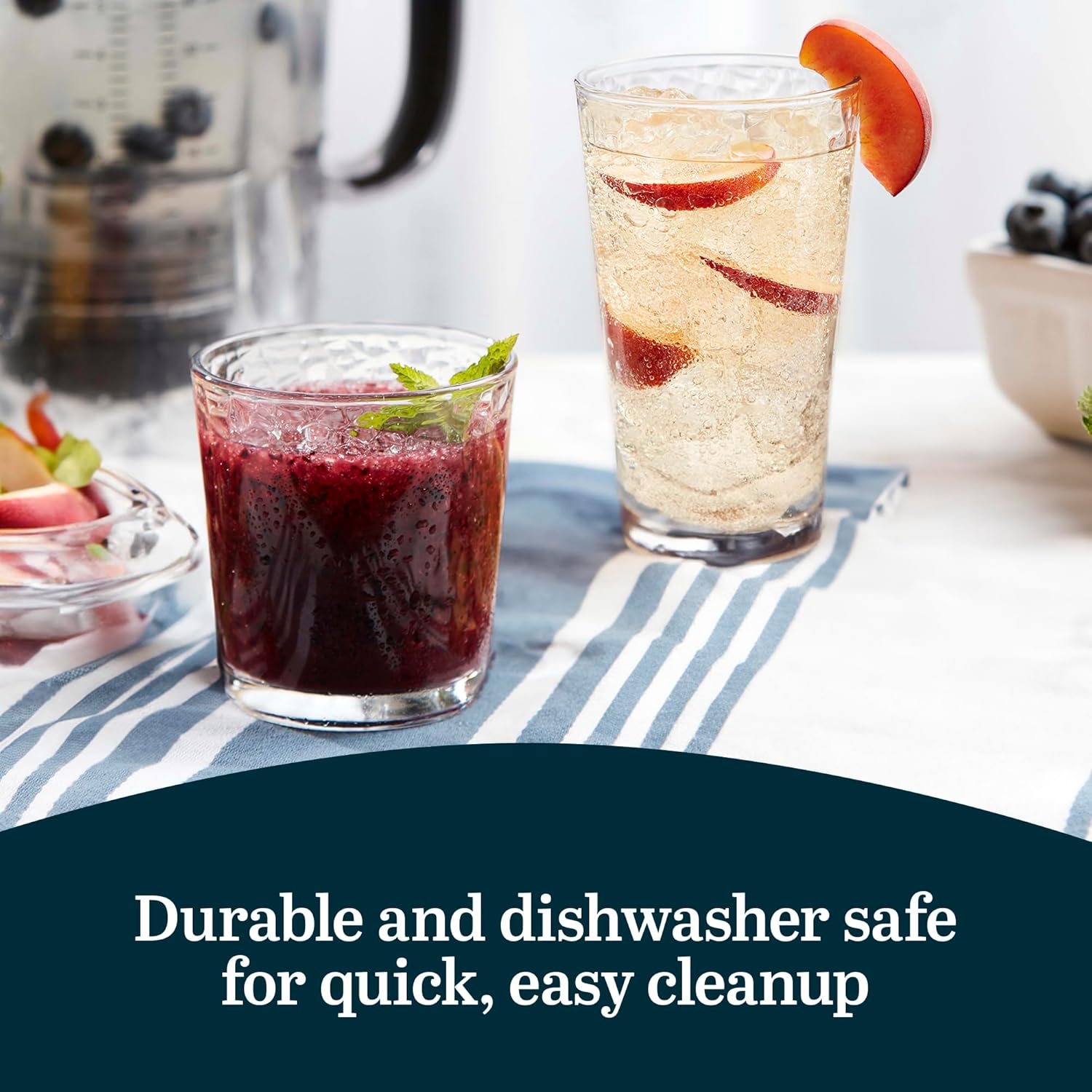 Libbey Yucatan Tumbler and Rock Drinking Glasses Set, Textured 16 Piece Glassware Set, All Purpose Glass Cups for Events and Everyday Use