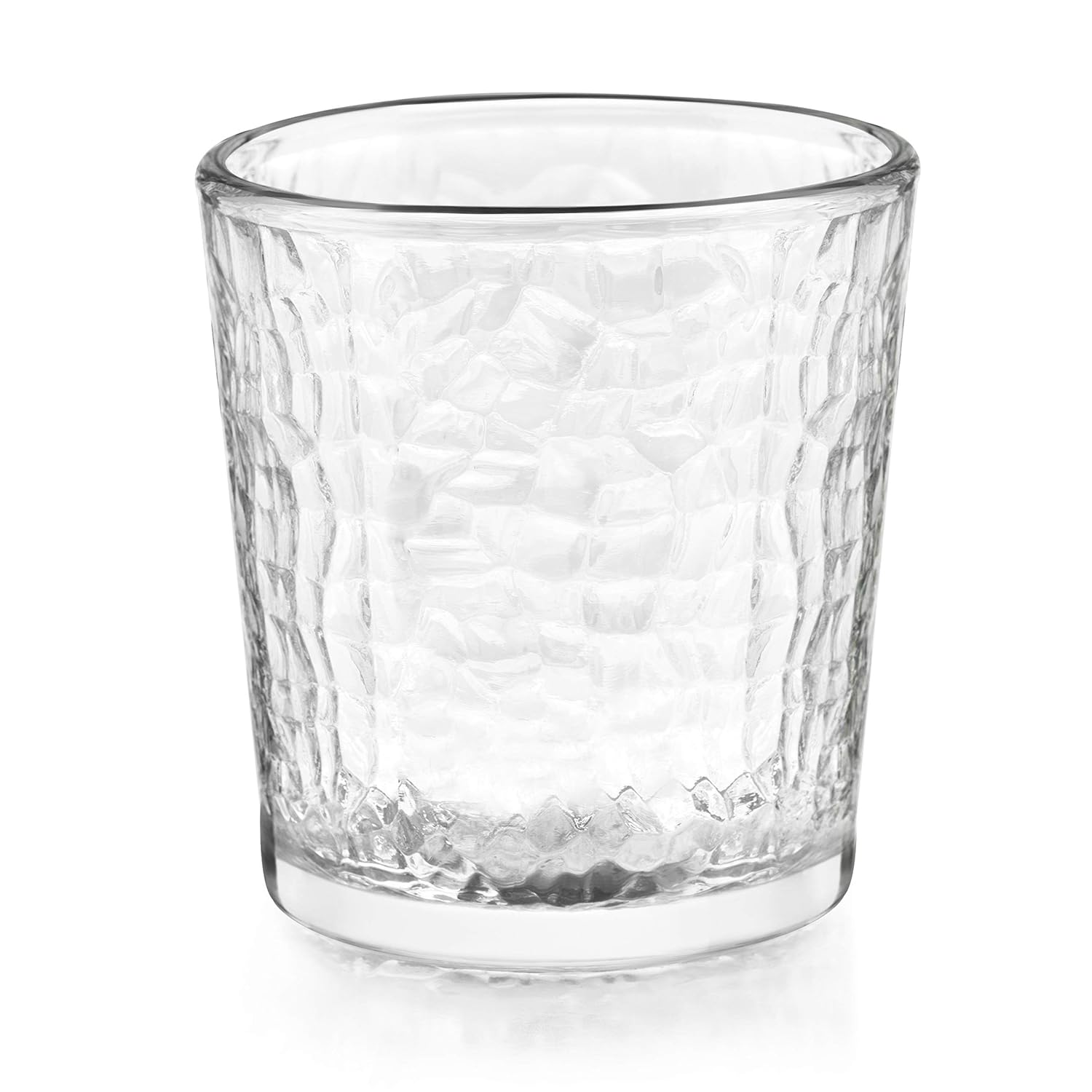 Libbey Yucatan Tumbler and Rock Drinking Glasses Set, Textured 16 Piece Glassware Set, All Purpose Glass Cups for Events and Everyday Use